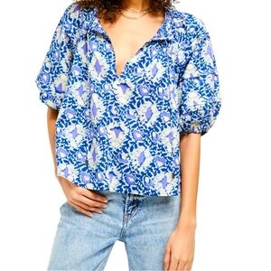 Free People Willow printed blouse size XS